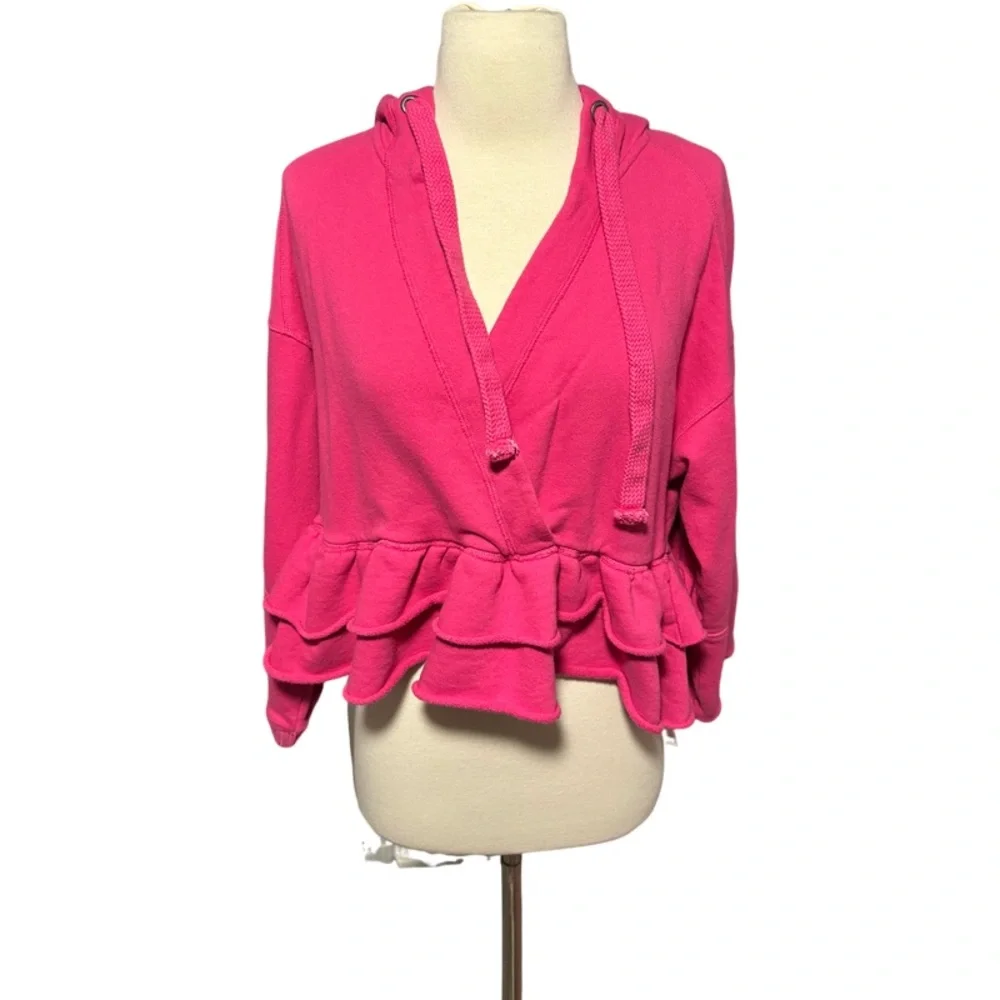 Free People Movement Side Swept Ruffle French Terry Hoodie - Picture 4 of 6